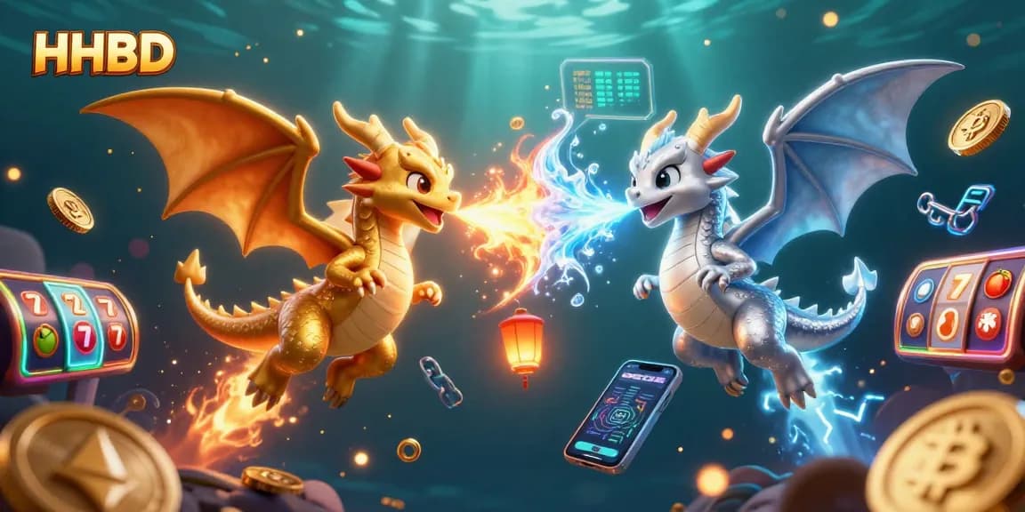 Win with HHBD as dragons clash in fiery and icy action amidst slots and cryptocurrency!