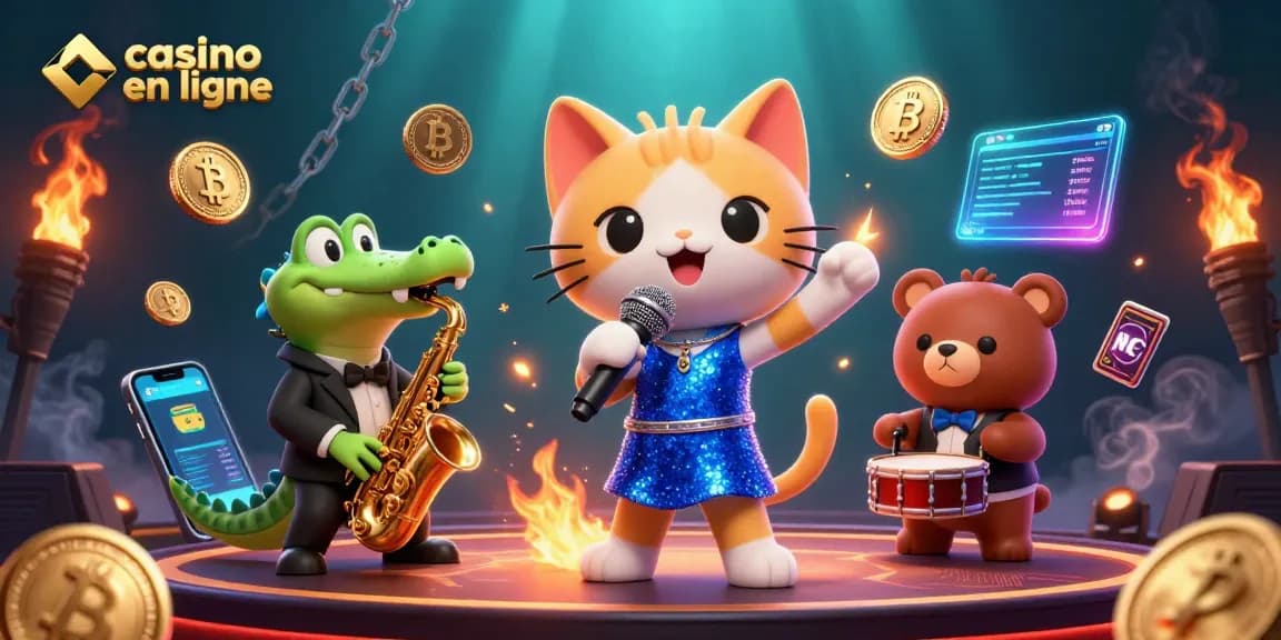Découvrez plusieurs jeux passionnants de casino en ligne avec des personnages colorés et animés.