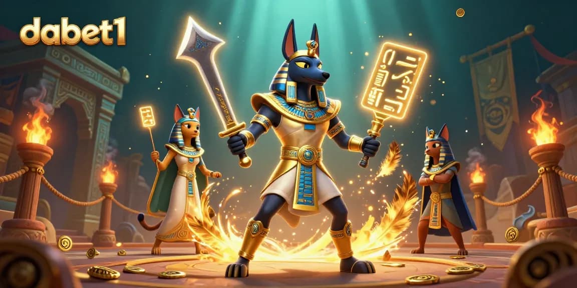 Experience thrilling adventures with dabet1 in a vibrant, action-packed casino scene.