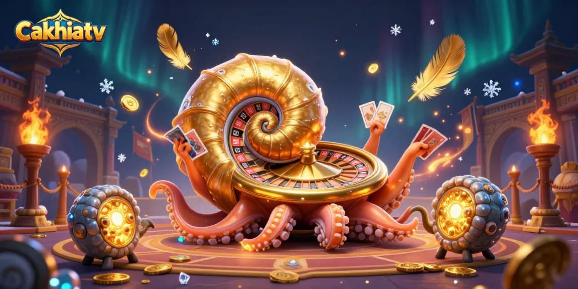 Experience thrilling gameplay at cakhiatv with a stunning visual representation of ancient treasures and vibrant casino elements.