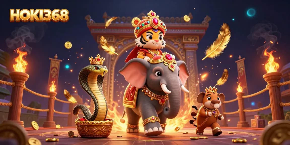Win big with HOKI368 by joining the fun with our vibrant casino scene featuring royalty and excitement.