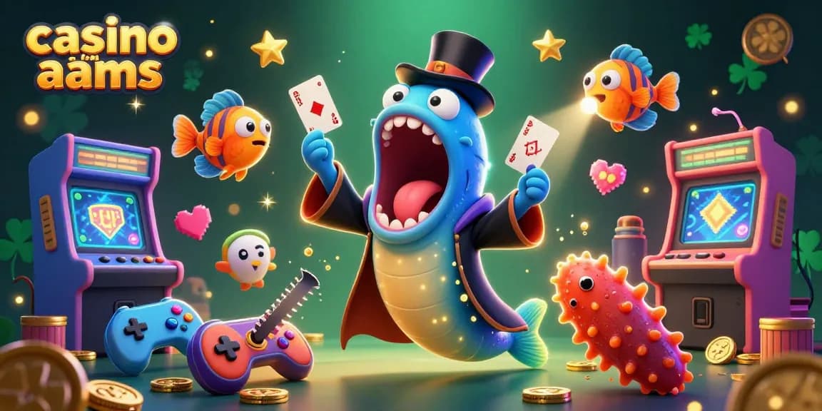 Casino non aams: anguille gulper magiche tra scintillio di monete e giochi arcade.