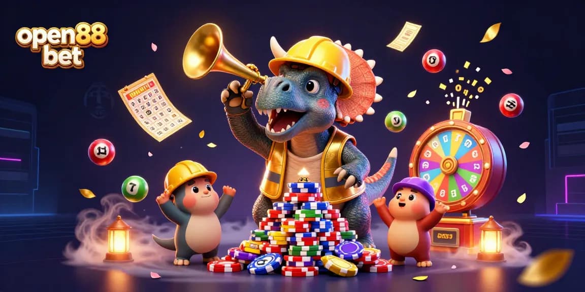 Experience the excitement of open88 bet with vibrant casino elements and animated characters!