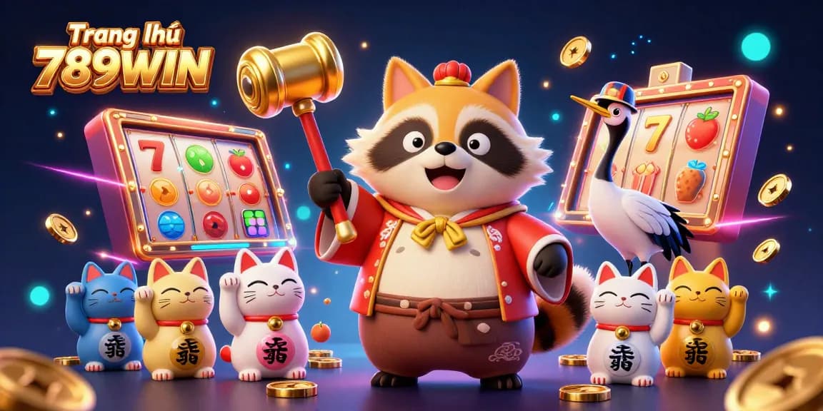 Experience the excitement of gambling at Trang chủ 789WIN with vibrant casino-themed characters and rich visuals.