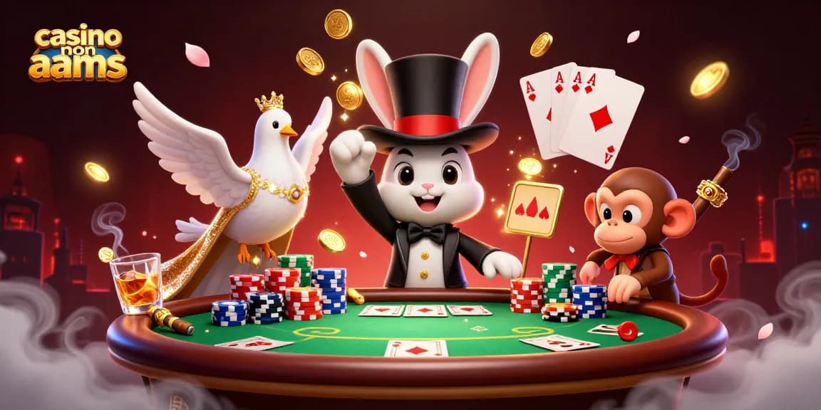Giocatori divertenti e simboli d'azzardo nel contesto di un casinò non AAMS.