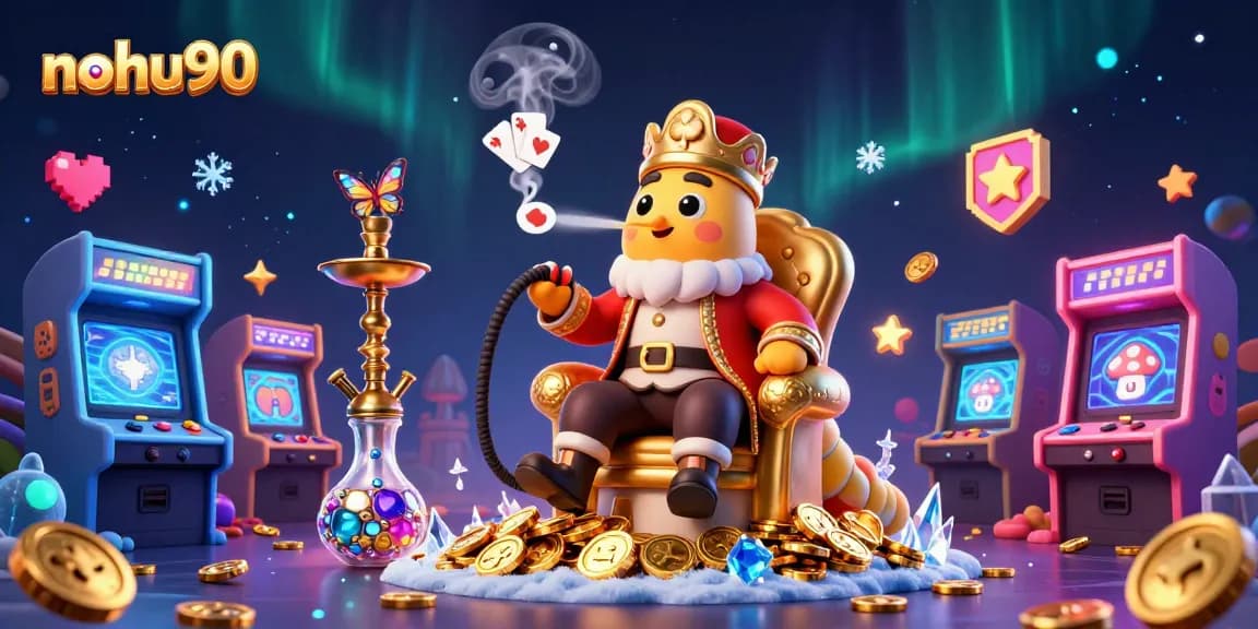 Join nohu90 for thrilling online gaming as the caterpillar master reveals poker hand symbols in an immersive scene.