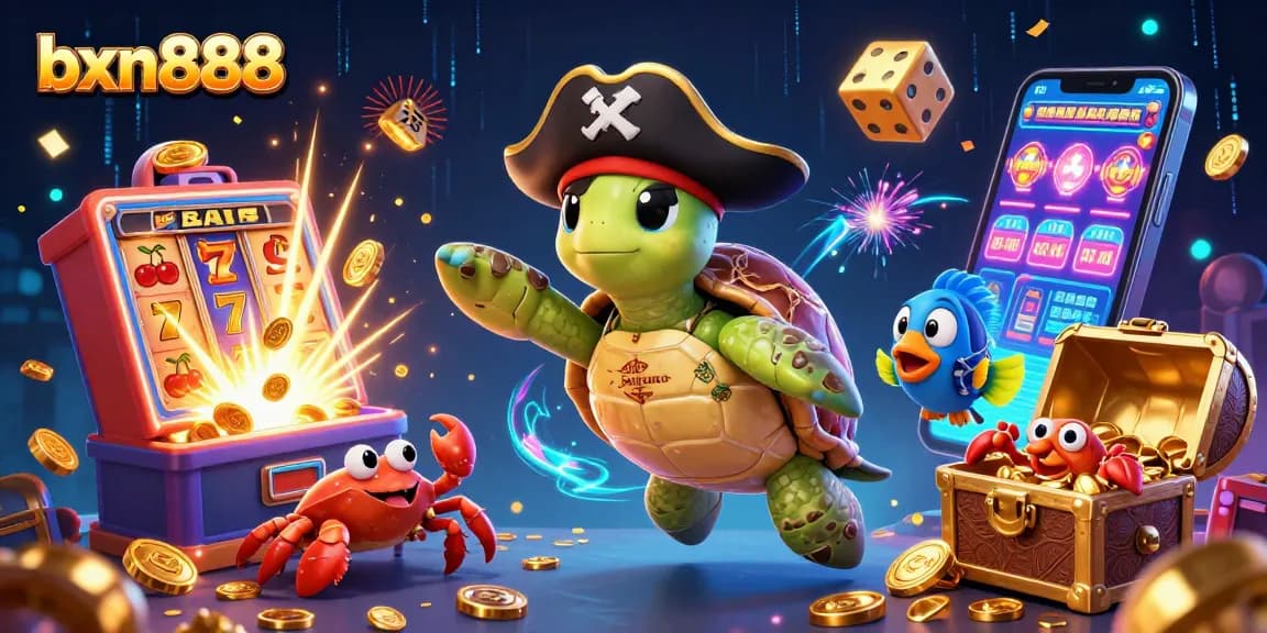 Experience exhilarating wins at bxn888 with 3D characters amidst a vibrant casino backdrop