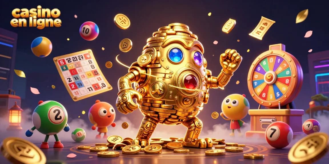 Jouez à un casino en ligne avec des jeux dynamiques et une ambiance festive remplie de détails.