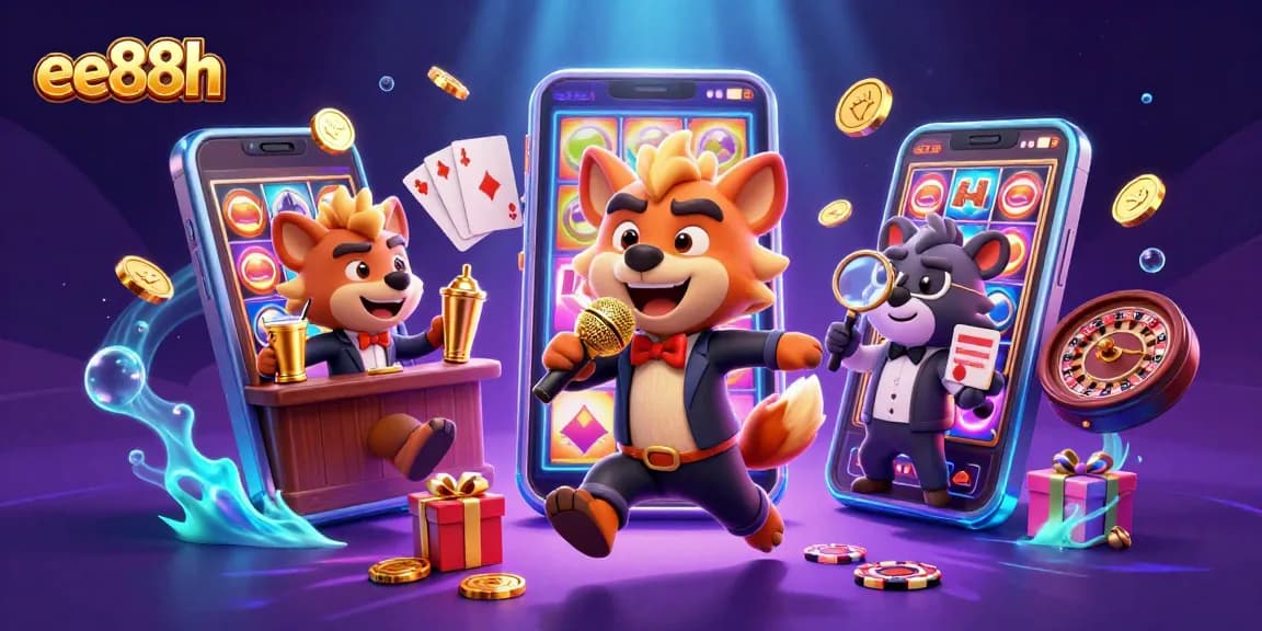 Experience the entertainment of ee88h with hyena comedians, exciting gaming elements, and vibrant atmosphere
