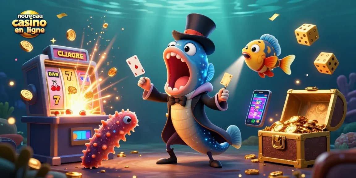 Vivez l'expérience d'un nouveau casino en ligne avec cette scène immersive d'animations sous-marines.