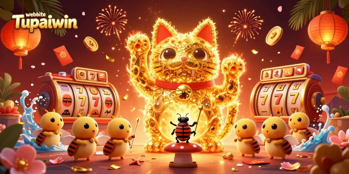 Permainan slot yang menarik di website Tupaiwin dengan simbol keberuntungan dan detail menakjubkan.