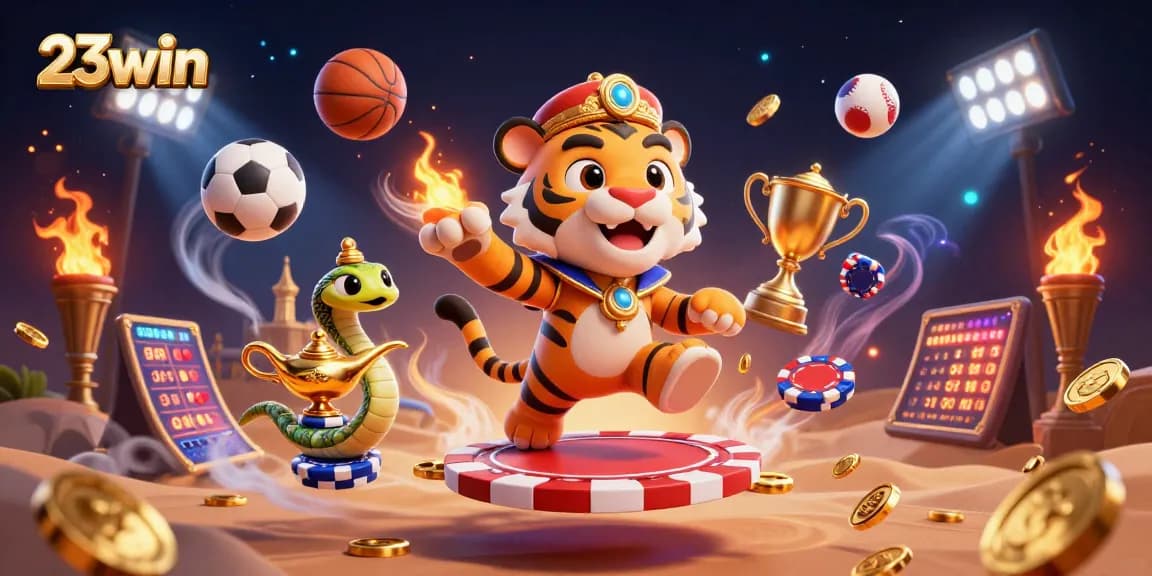 Experience thrilling wins at 23win with our vibrant gambling scene featuring sports elements and excitement.