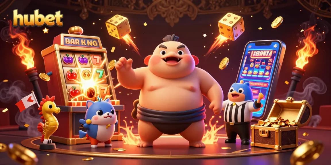Join the hubet excitement with a vibrant underwater casino scene full of playful characters and jackpot action.