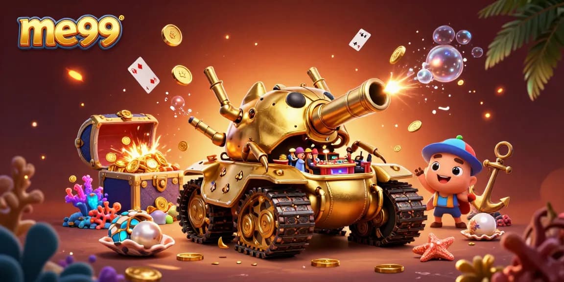 Experience thrilling gameplay with me99 as golden tanks reveal mini-casinos and bursting treasures.