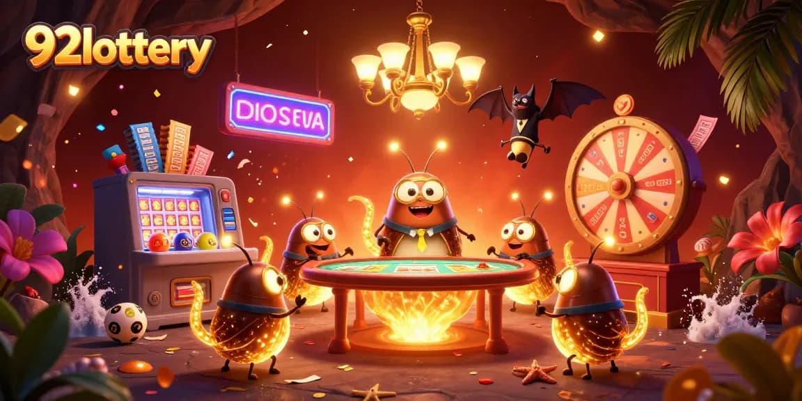 Engage in thrilling 92lottery experiences with vibrant glowworms in a dynamic casino.