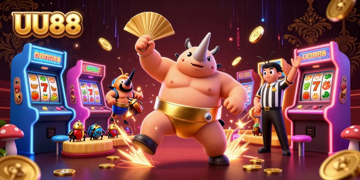 Experience the thrill of UU88's vibrant gaming scene with a charming beetle sumo champion!
