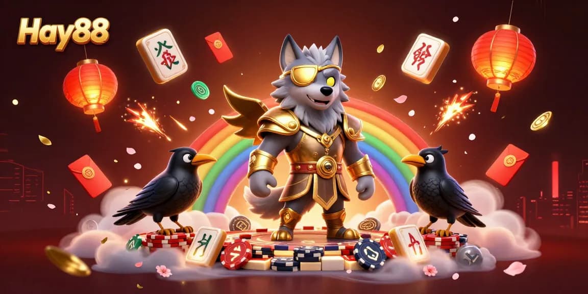 Enhance your gaming experience at Hay88 with action-packed illustrations featuring thematic casino elements.