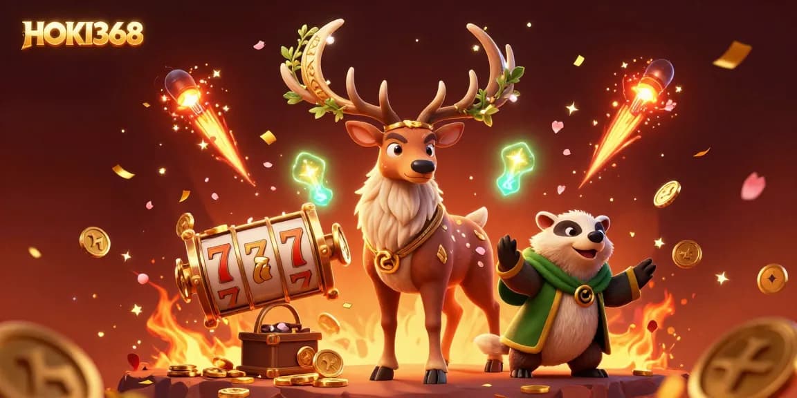 Spin winning options with HOKI368's immersive gaming experience featuring dynamic characters and vibrant scenes.