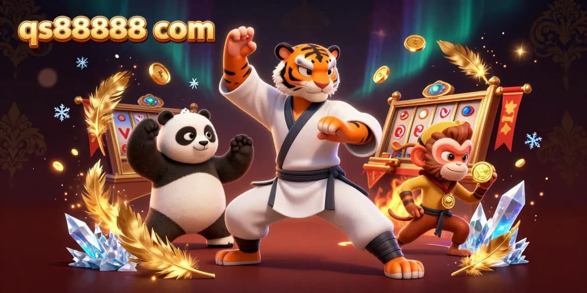 Engage with the thrilling atmosphere of qs888888 com featuring fun characters in a vibrant casino scene.