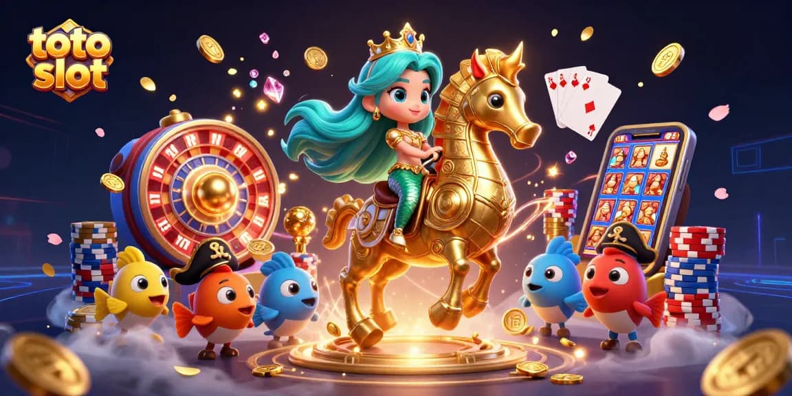 Engage with the thrilling world of toto slot, featuring a mermaid princess and dynamic casino elements.