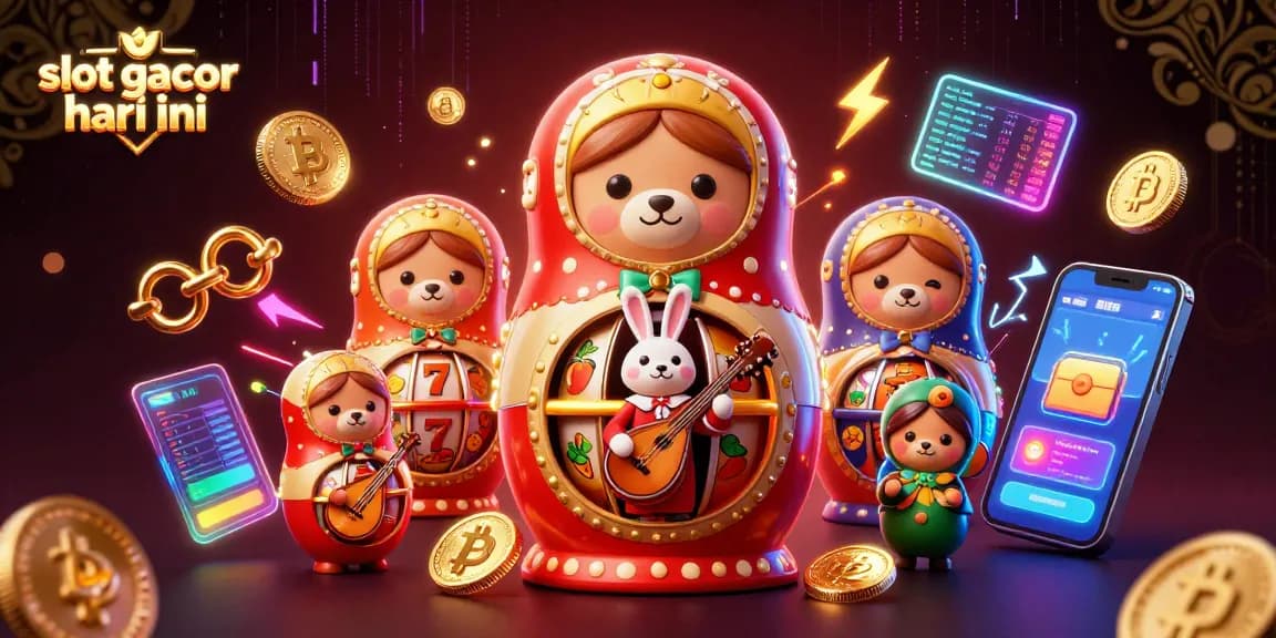 Slot gacor hari ini dengan gambar 3D menarik menghadirkan karakter unik dan elemen kasino.