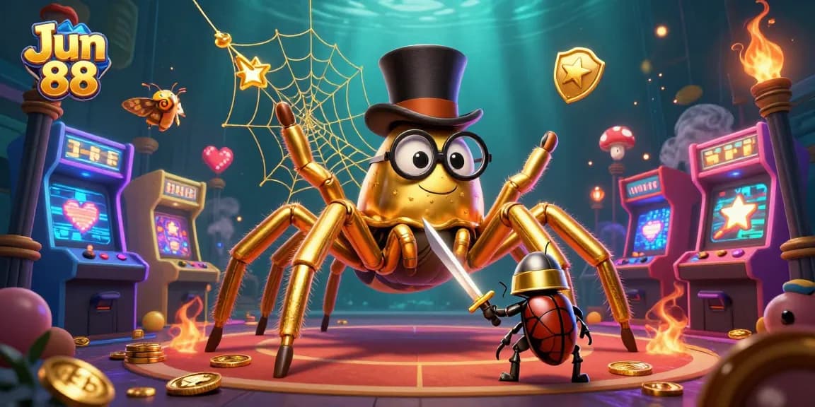 Experience thrilling gameplay at Jun 88 with a captivating online casino scene featuring adventurous characters.