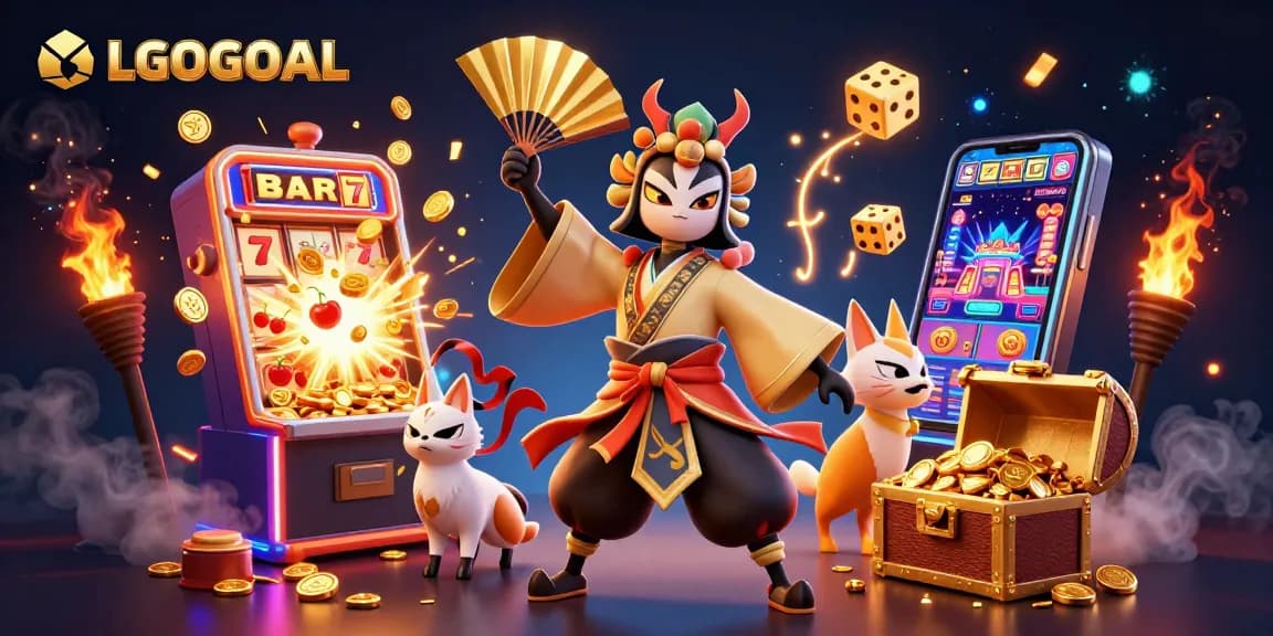 Experience the excitement of LGOGOAL's largest jackpots with vibrant casino elements.
