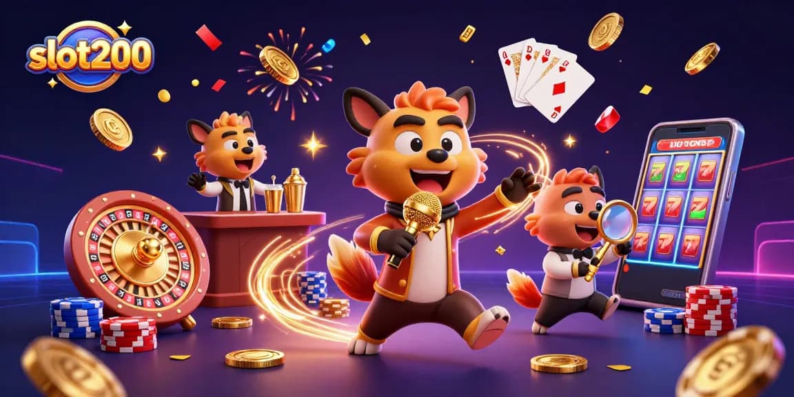 slot200 mainkan permainan slot dengan hyena yang menghibur, menciptakan suasana kasino yang meriah