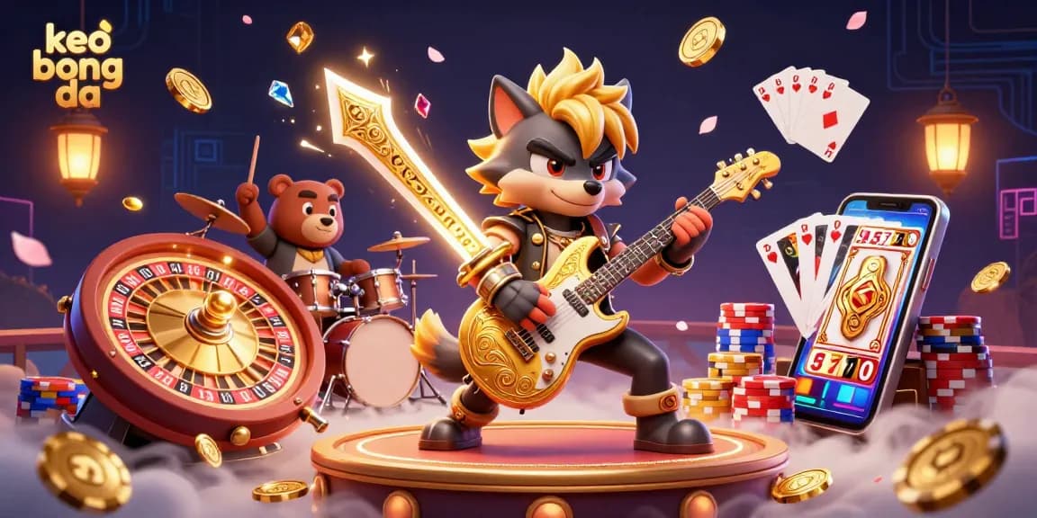 Engage with keo bong da in vibrant illustrations of gambling action, showcasing animated casino elements.
