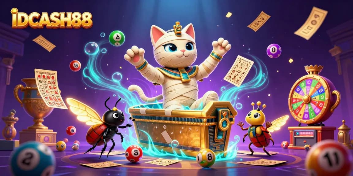 Engage with IDCASH88 at the vibrant pyramid casino bursting with captivating lottery elements.