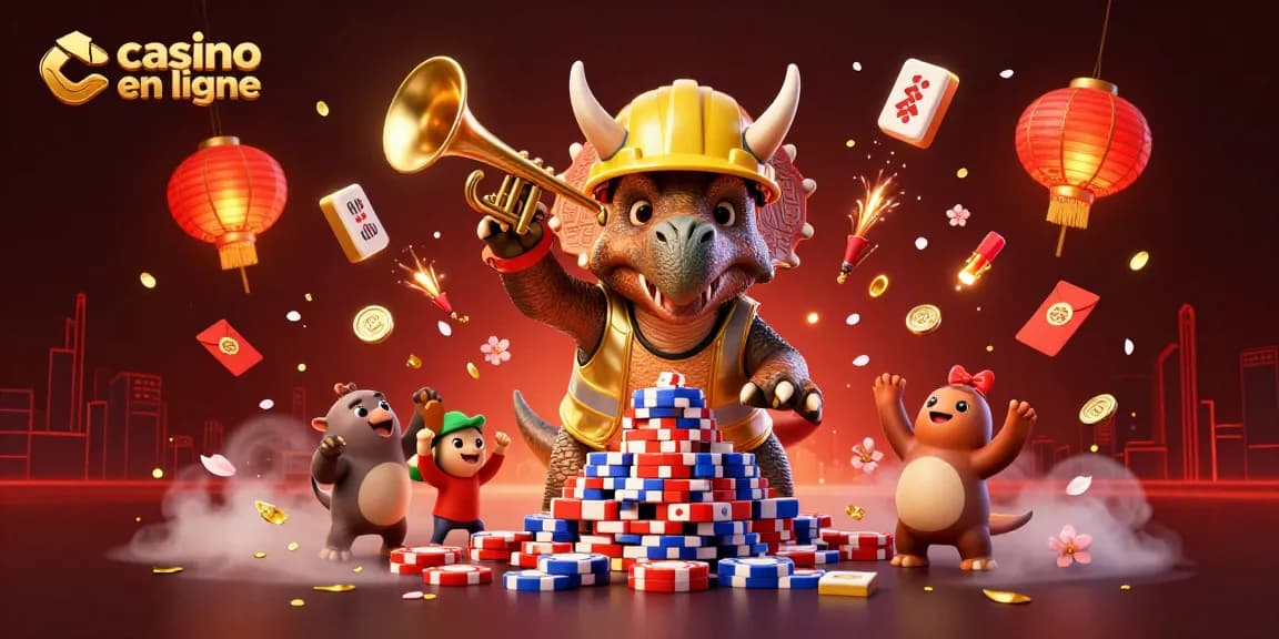 Le jeu de casino en ligne avec des personnages dans une ambiance festive