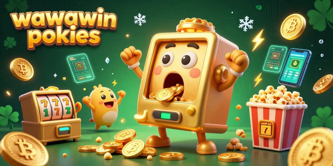 Experience thrilling wawawin pokies as golden slot machines celebrate jackpots amidst a vibrant gaming atmosphere.