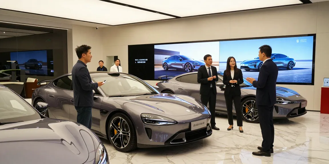 Interior showroom LUXURY 777 dengan berbagai mobil mewah tampil mengesankan.