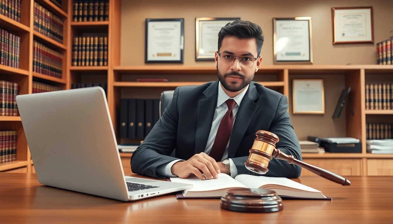 Experienced Atlanta DUI Lawyer showcasing determination and professionalism in a law office setting.