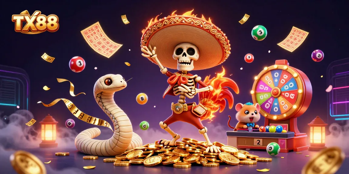 Engage in thrilling experiences with TX88 while enjoying dynamic casino visuals and vibrant winning elements.