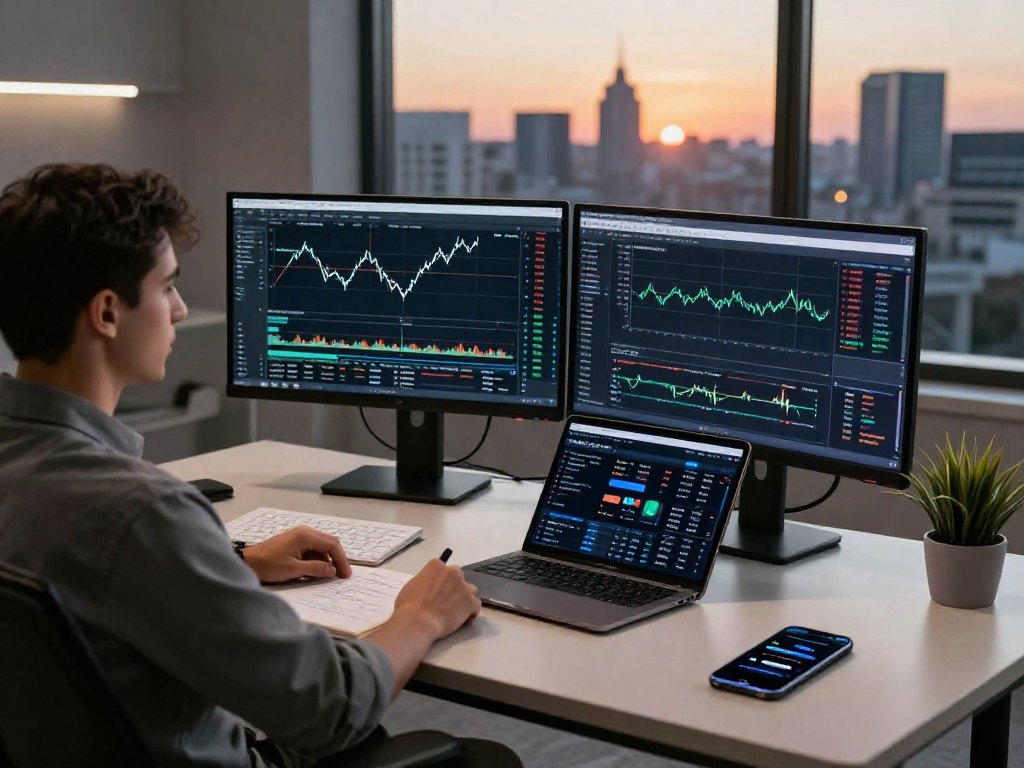 MetaTrader 5 官网的专业交易大厅，展示实时加密货币和外汇走势图，先进的技术分析工具和数字钱包，安全与技术创新结合。