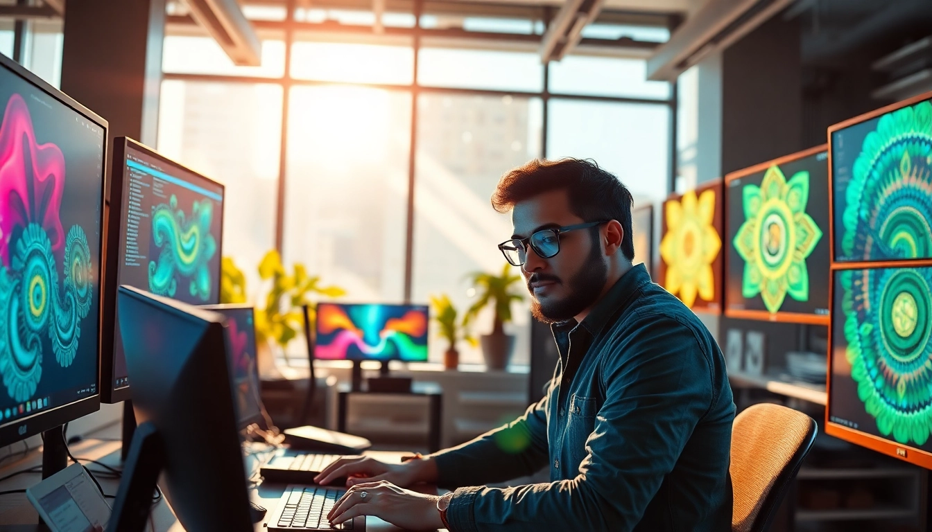 Generate stunning images using the midjourney api in a vibrant workspace setup.