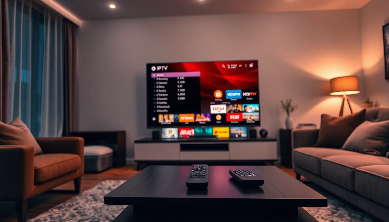 Experience the benefits of free trial iptv in a modern, inviting living room setup.