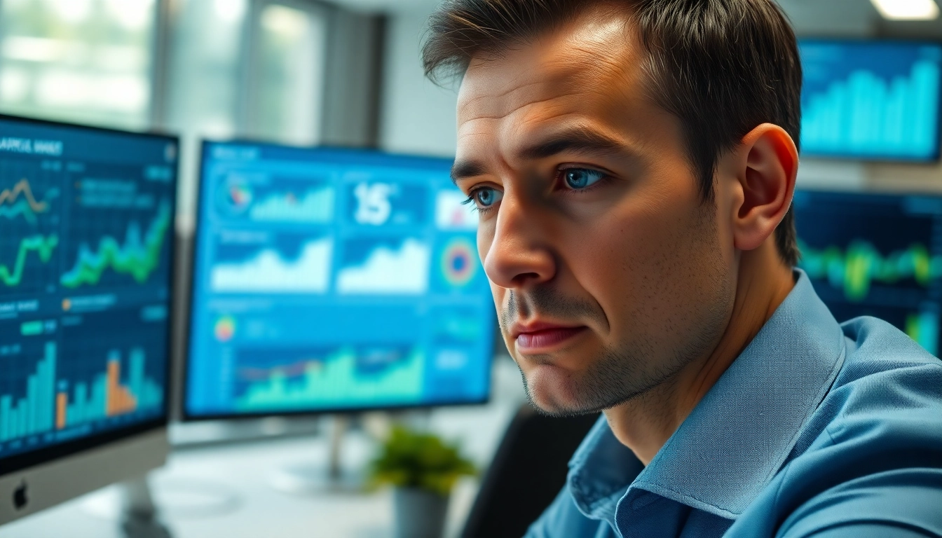 Engaging visual of a professional consultant in competitive intelligence consultancy analyzing data insights.
