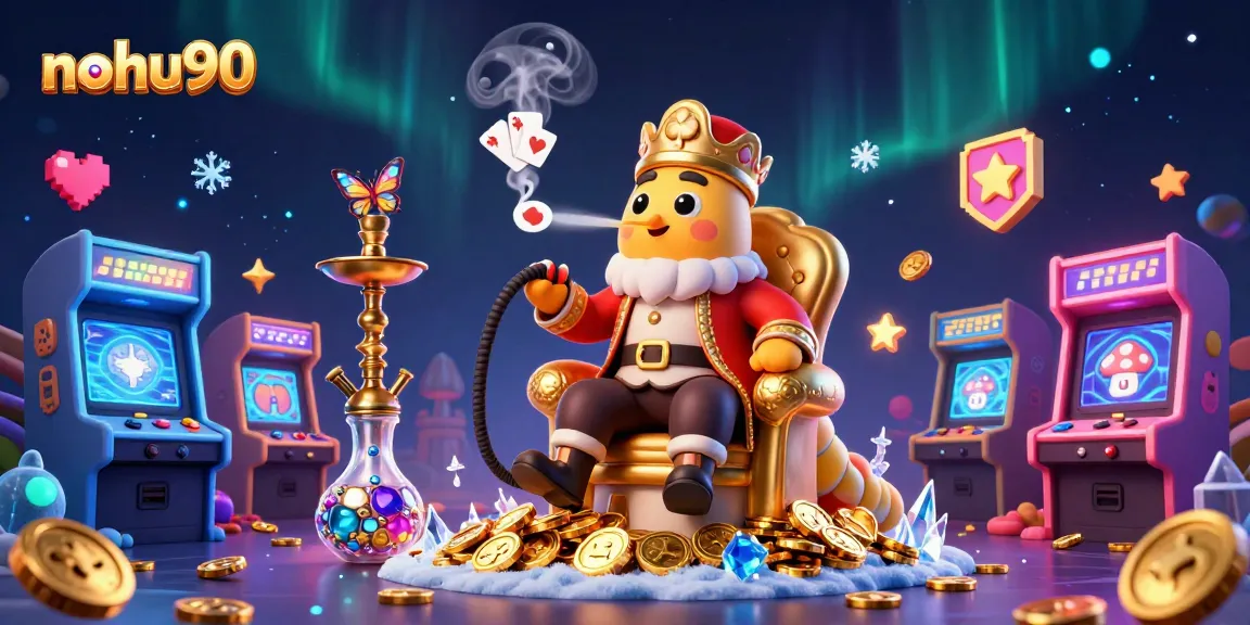 Join nohu90 for thrilling online gaming as the caterpillar master reveals poker hand symbols in an immersive scene.