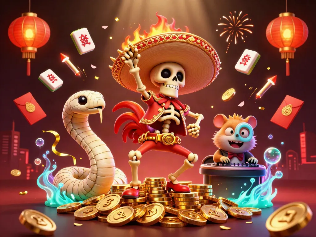Experience thrilling wins with bandungtoto in this vibrant 3D illustration showcasing online gaming excitement.