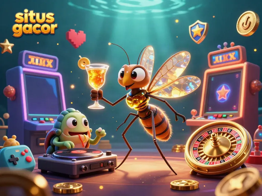 Engage with the vibrant world of situs slot gacor featuring unique casino characters and elements.