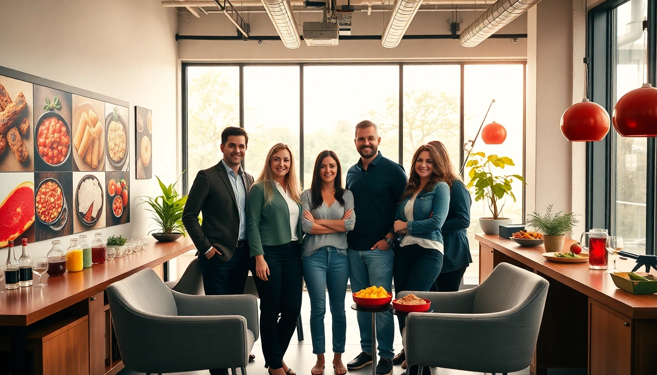 Collaborative team at food and beverage PR agency Melbourne strategizing for clients.