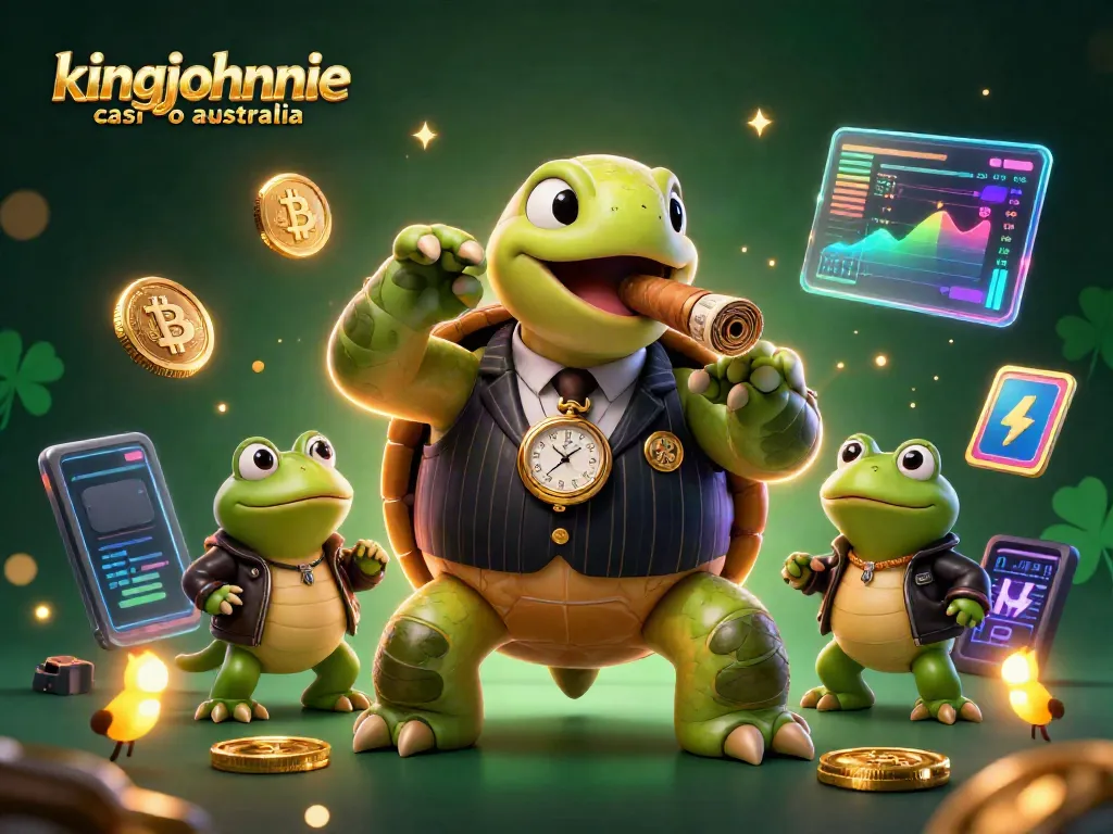 Experience thrilling gameplay at kingjohnnie casino australia with vibrant characters and swirling crypto elements