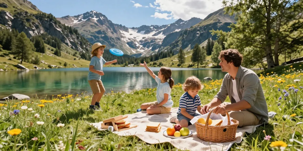 A family enjoying a picnic in nature, embodying the mantra88 spirit of outdoor adventurers.