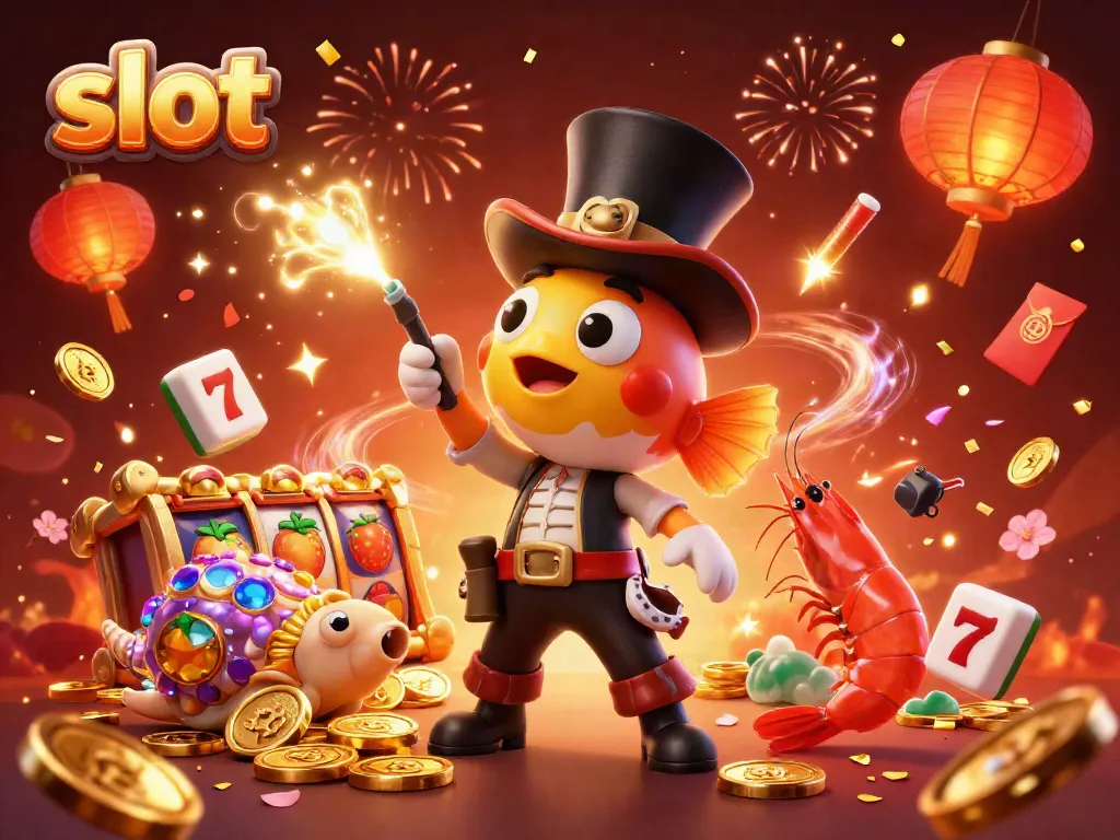 Engaging slot-themed underwater scene featuring a deep-sea anglerfish attracting coins, pirate shrimp, and a gem-shell snail.