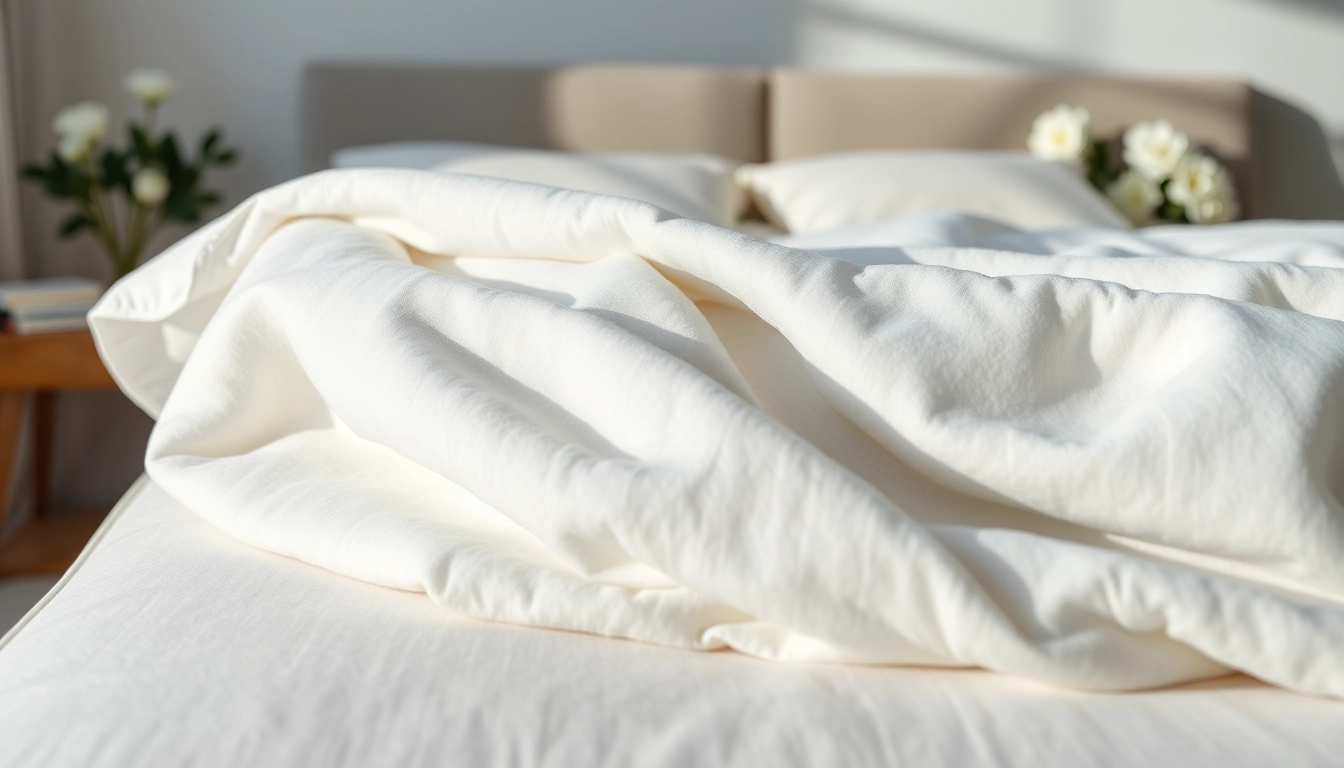 Bescherming van een molton stof, elegant gelegd over een beddenschap.