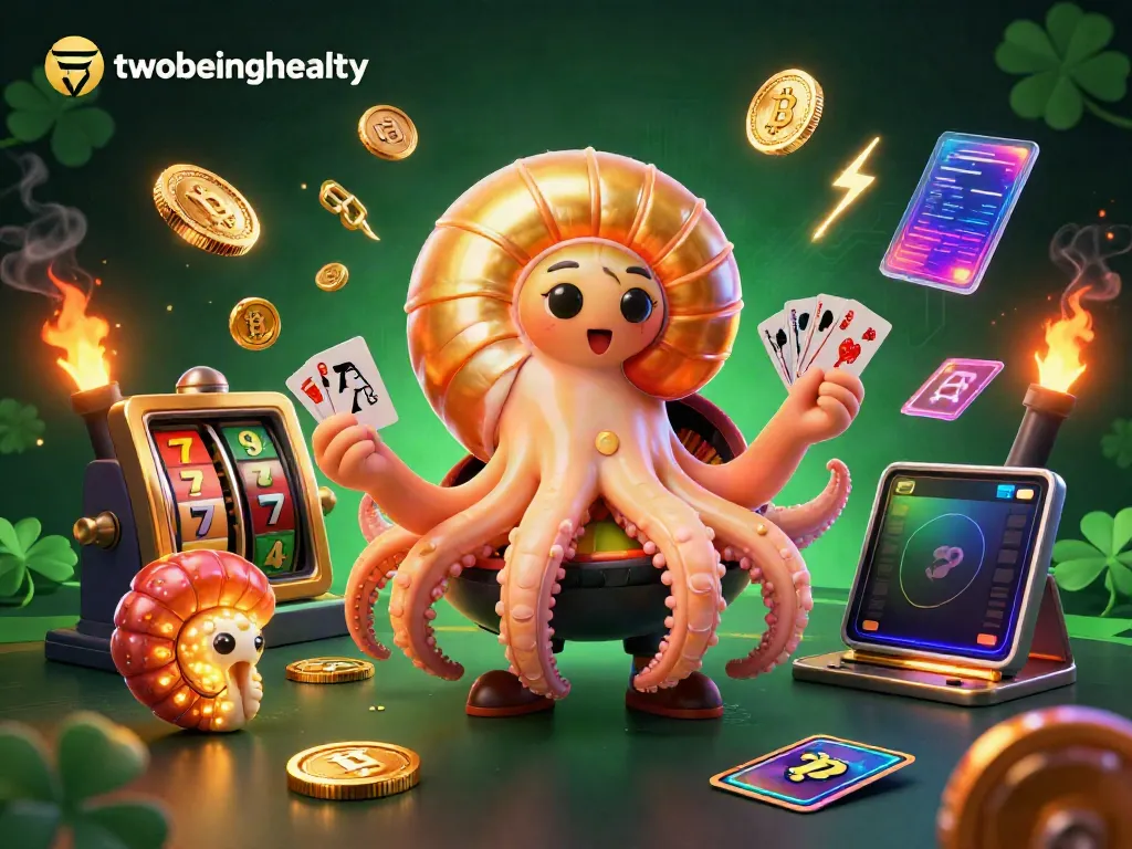 Engage in thrilling gameplay with twobeinghealty’s ultra-detailed 3D casino illustration showcasing vibrant characters and symbols.