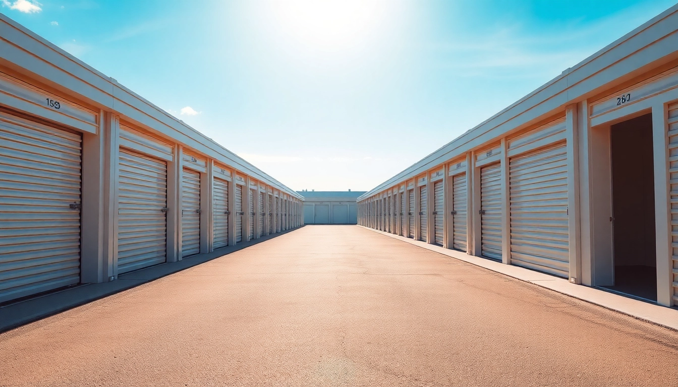 Discover modern self storage units featuring a clean layout and bright entrance.
