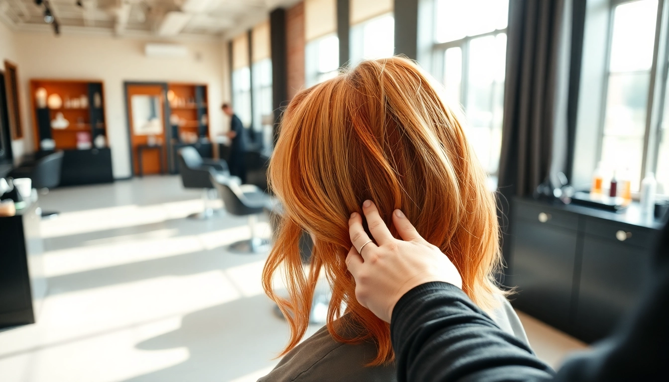 Engaging hair services in Carolina Beach featuring a stylist coloring vibrant hair.